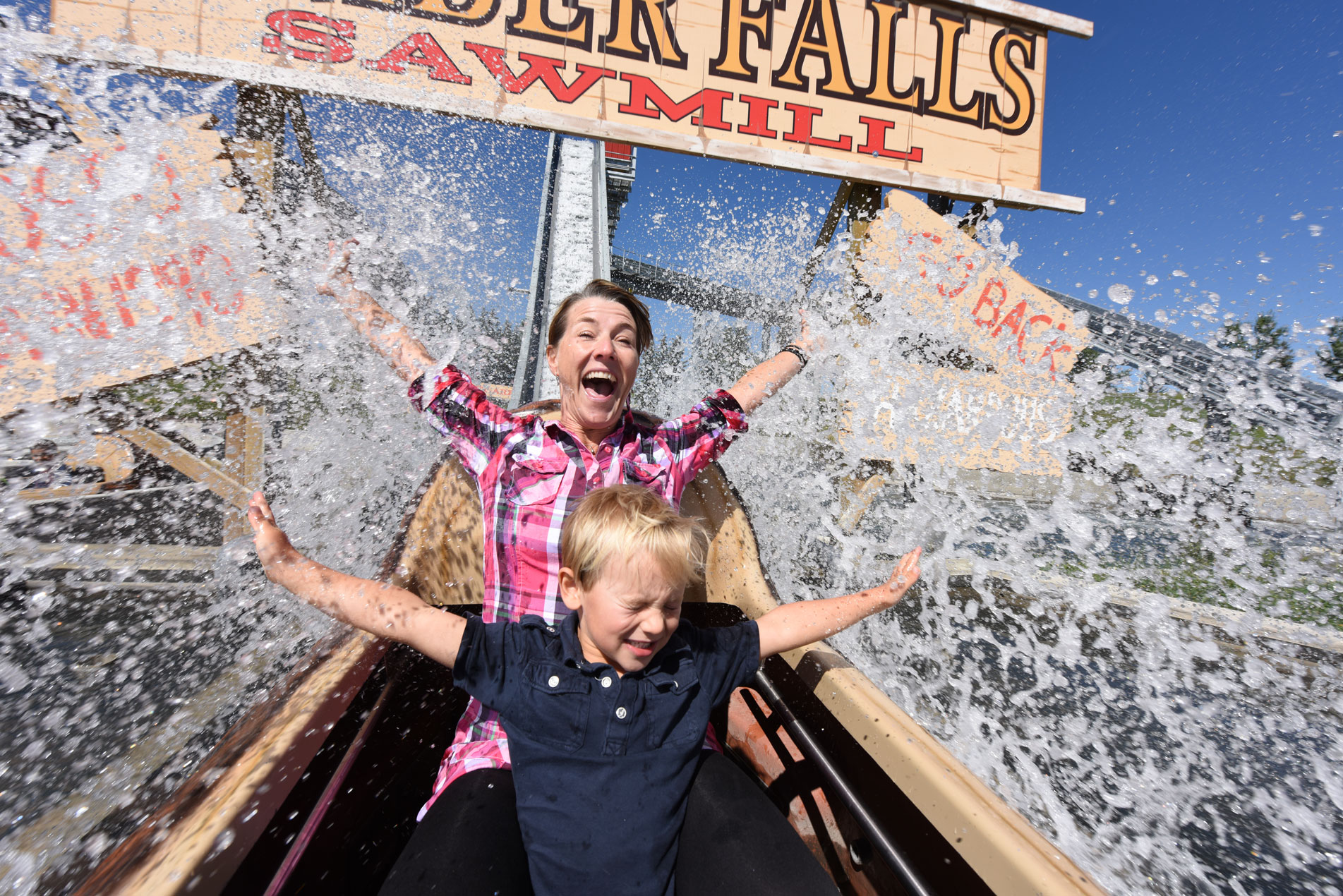 Timber Falls amusement park ride