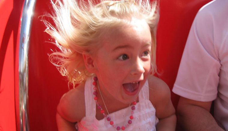 Girl on ride at Calaway Park