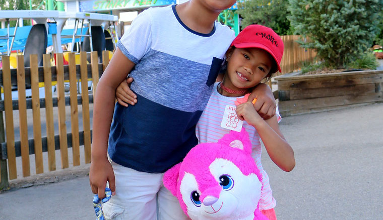 Brother and Sister enjoying Calaway Park