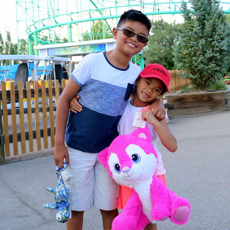 Brother and Sister enjoying Calaway Park