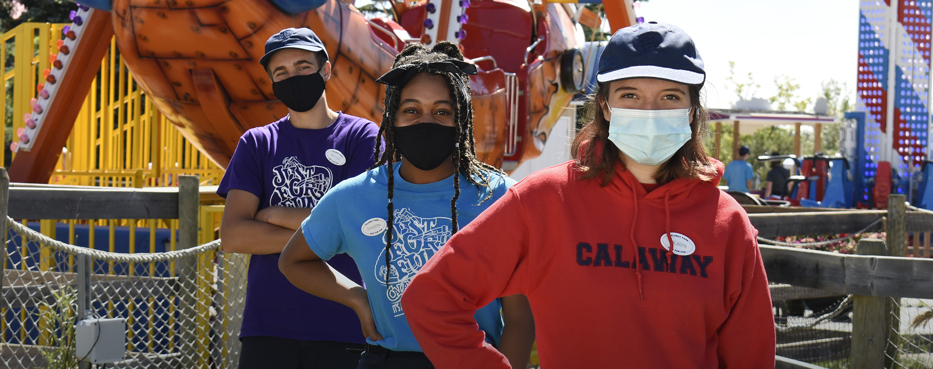 Calaway Park Employees wearing masks